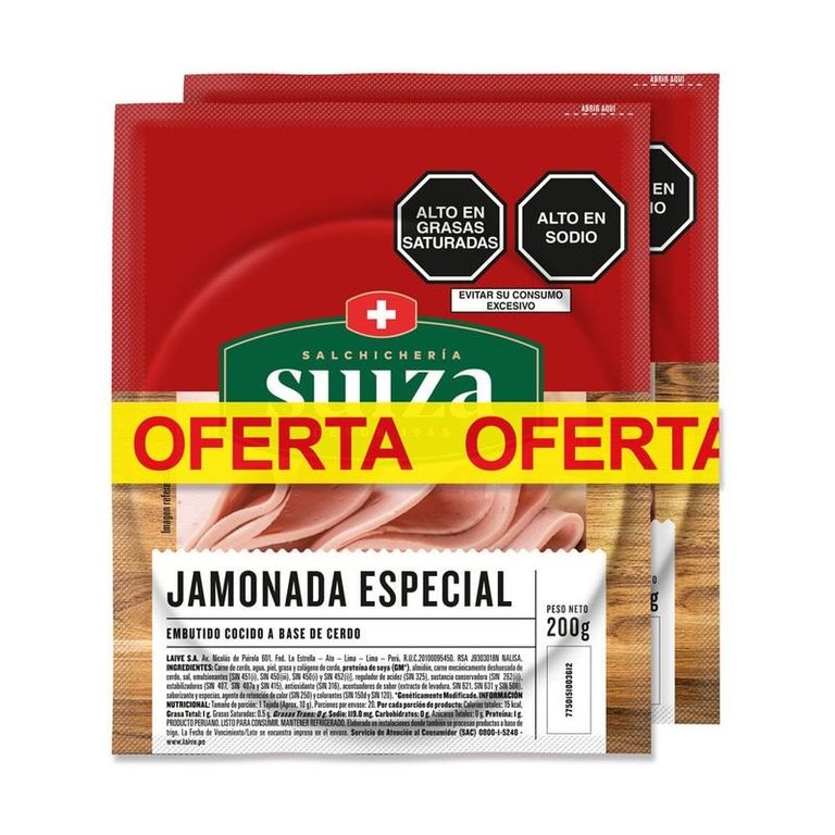 Pack Suiza Jamonada Especial Empaque 200 g + 200 g