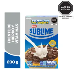 SUBLIME - Cereal Nestlé Sublime Trigo Maíz Cacao Caja 230 g