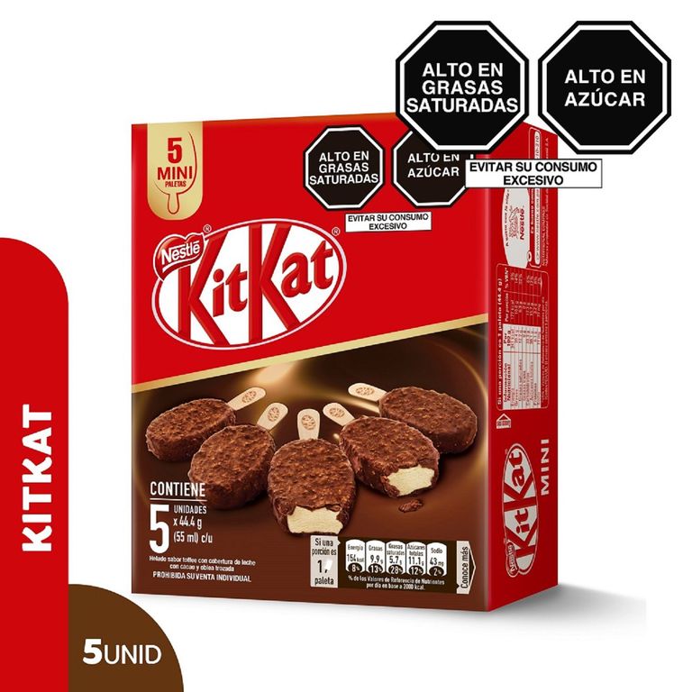 Mini Helado en Paleta Kit Kat Caja 5 Und