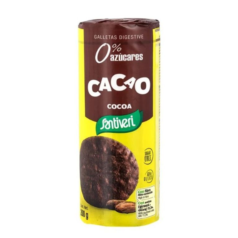 Galleta Digestiva Santiveri Cacao 0 Azúcar Empaque 200 g