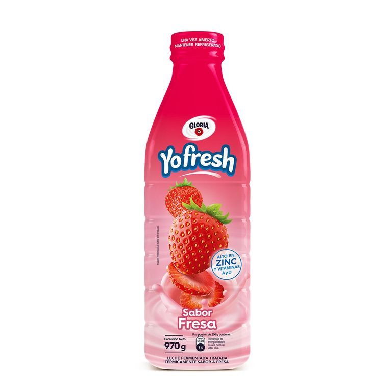 Leche Fermentada Yofresh Fresa Botella 970 g