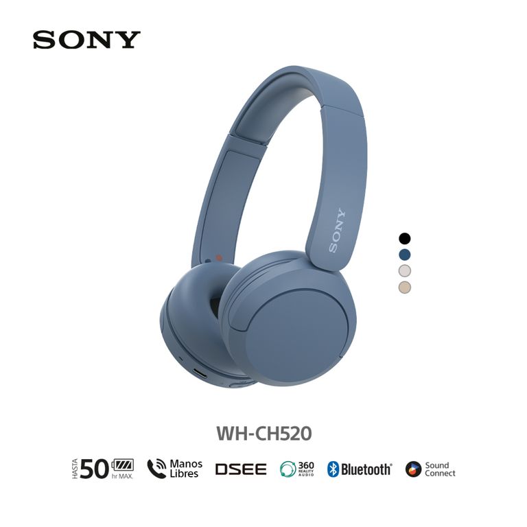 Sony Audífonos Bluetooth WH-CH520 Azul