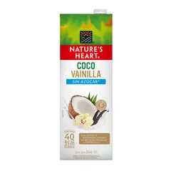 NATURES HEART - Bebida de Coco Sabor Vainilla Nature's Heart sin Azúcar 946 mL
