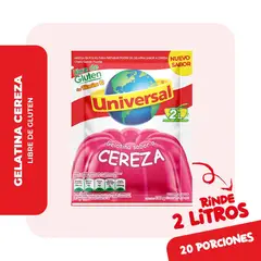 UNIVERSAL - Gelatina Universal Sabor Cereza Empaque 130 g