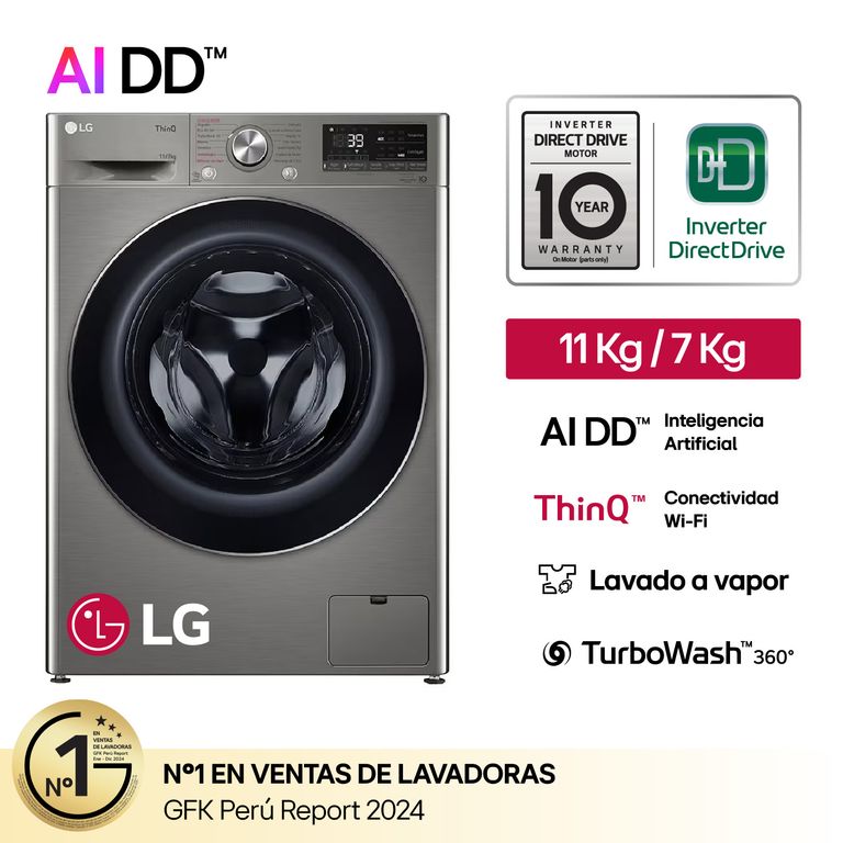 Lavaseca 11 Kg 7 Kg Ai Dd Plateada