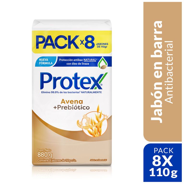 Jabón en Barra Protex Antibacterial Avena Empaque 8 Und
