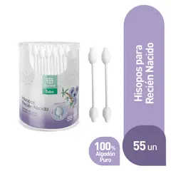 TOTTUS - Hisopos Papel Recién Nacidos Envase 55 Und
