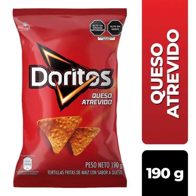 Tortilla Chips Doritos Queso Atrevido Bolsa 190 g