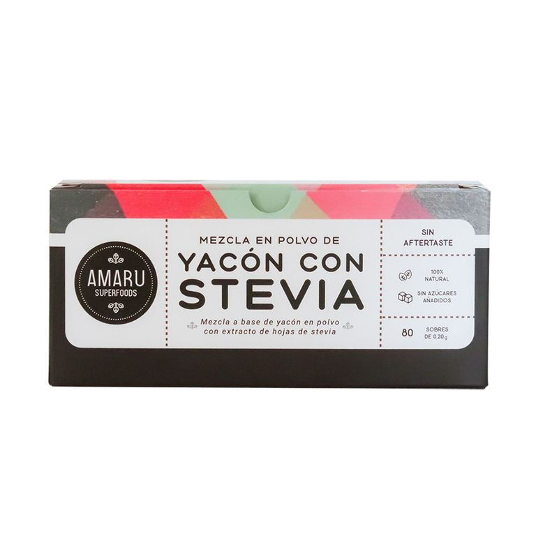 Stevia Amarú Superfoods con Yacón 80 Sobres