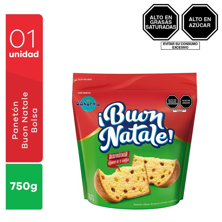 Panetón Buon Natale Clásico Bolsa 750 g