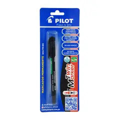 PILOT - Plumón Permanente Pilot 2 En 1 Color Negro