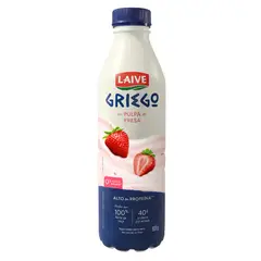 LAIVE - Yogurt Griego Laive Fresa Botella 800 mL