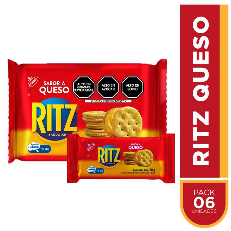 Galletas Ritz Queso Sixpack 180 g