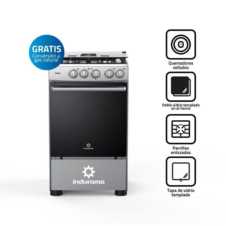 Cocina 20 Pulgadas 4 Hornillas Fontana Gris