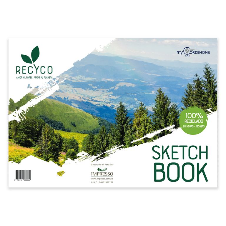 Sketch Book Recyco A3 Reciclado 20 Hojas