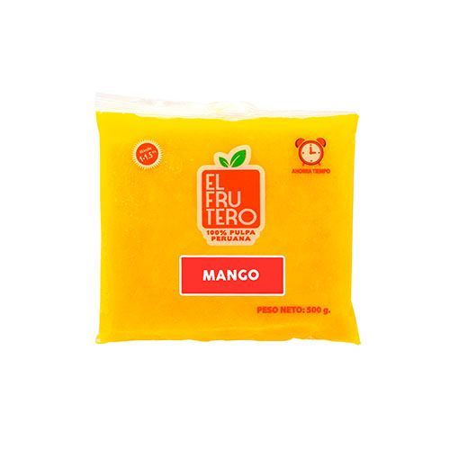 Pulpa de Mango Congelada El Frutero Bolsa 500 g