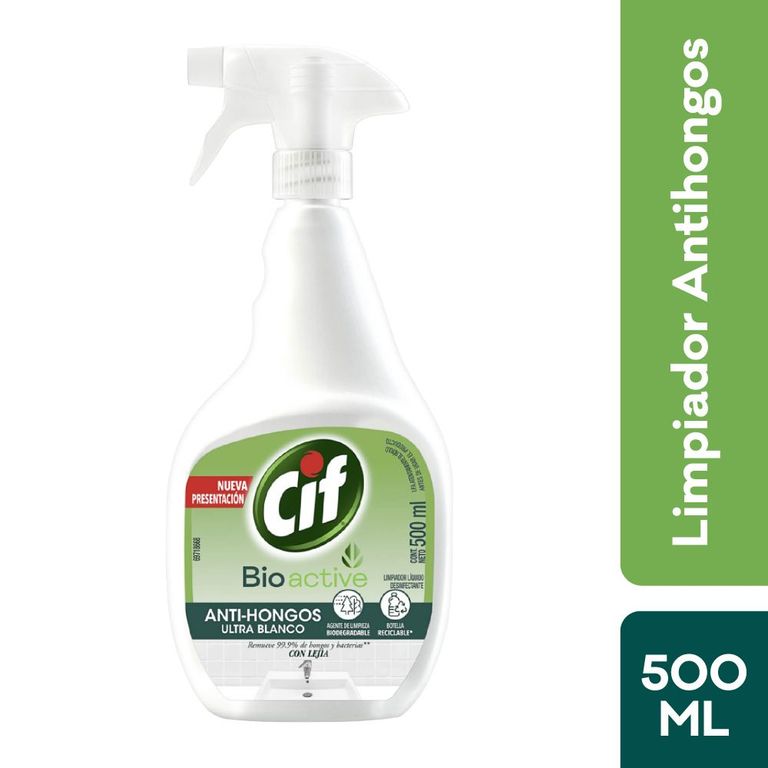 Limpiador Líquido Cif Bio Active Anti Hongos Envase 500 mL