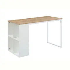 CASA JOVEN - Escritorio Con Estantes Blanco Y Malbec