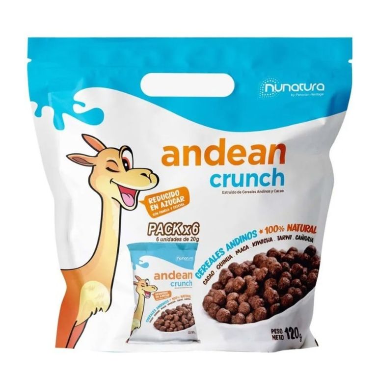 Ceral Nunatura Andean Crunch Chocolate Sixpack Bolsa 20 g
