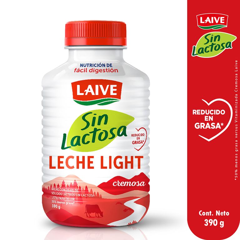 Leche Laive Light Sin Lactosa Botella 390 g