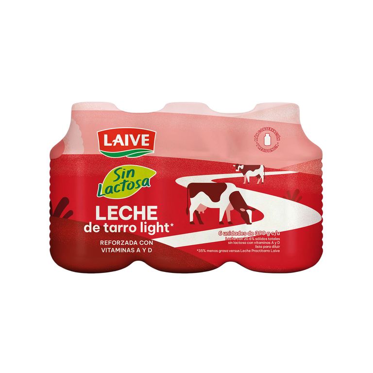 Leche Laive Practitarro Sin Lactosa Sixpack Botella 390 g