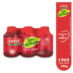 LAIVE - Leche Laive Sin Lactosa Sixpack Botella 390 g