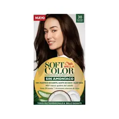 SOFT COLOR - Kit Tinte Capilar Soft Color Sin Amoniaco Tono 30 Castaño Oscuro