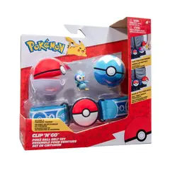 POKEMON - Set Cinturón Pokebola y Figura Pokemón Asst