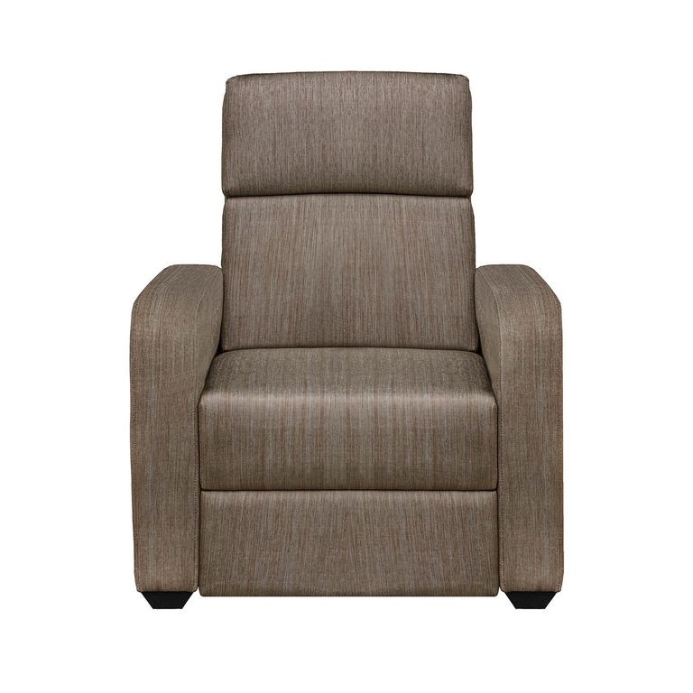 SILLON RECLINABLE FE BOLS TELA MARRON