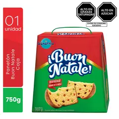 BUON NATALE - Panetón Donofrio Buon Natale Pasa Fruta Caja 750  gr