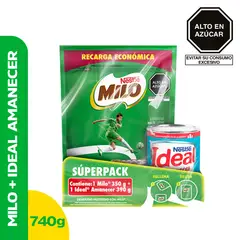 MILO - Alimento Doyp x 350 gr + Mezcla Láctea Ideal Amanecer x 390 gr