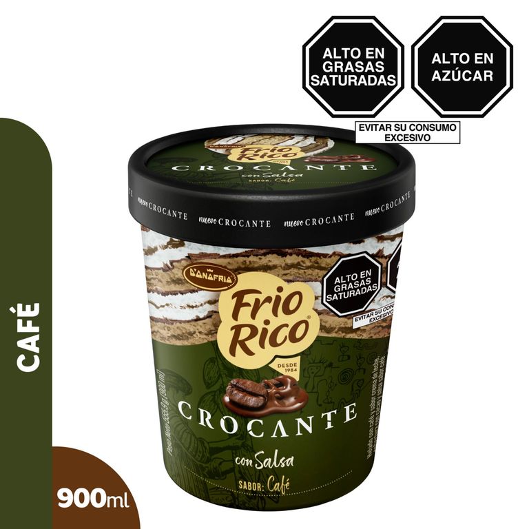 Helado Frio Rico Crocante con Salsa Café Pote 900 mL