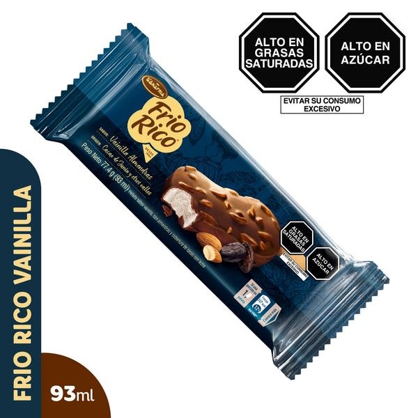 Helado en Paleta Donofrio Frio Rico Vainilla Almendras