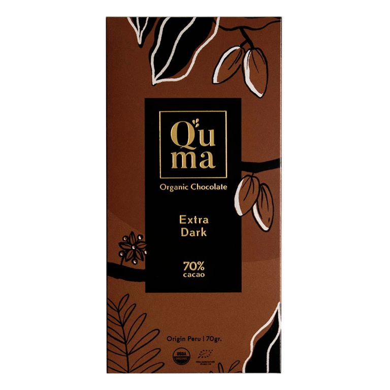 Chocolate Quma Extra Dark 70% Cacao Envase 70 g