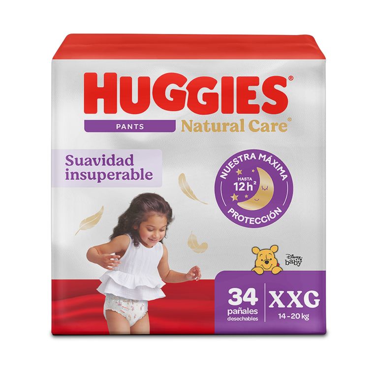 Pañales Pants Huggies Natural Care Talla XXG Empaque 34 Und