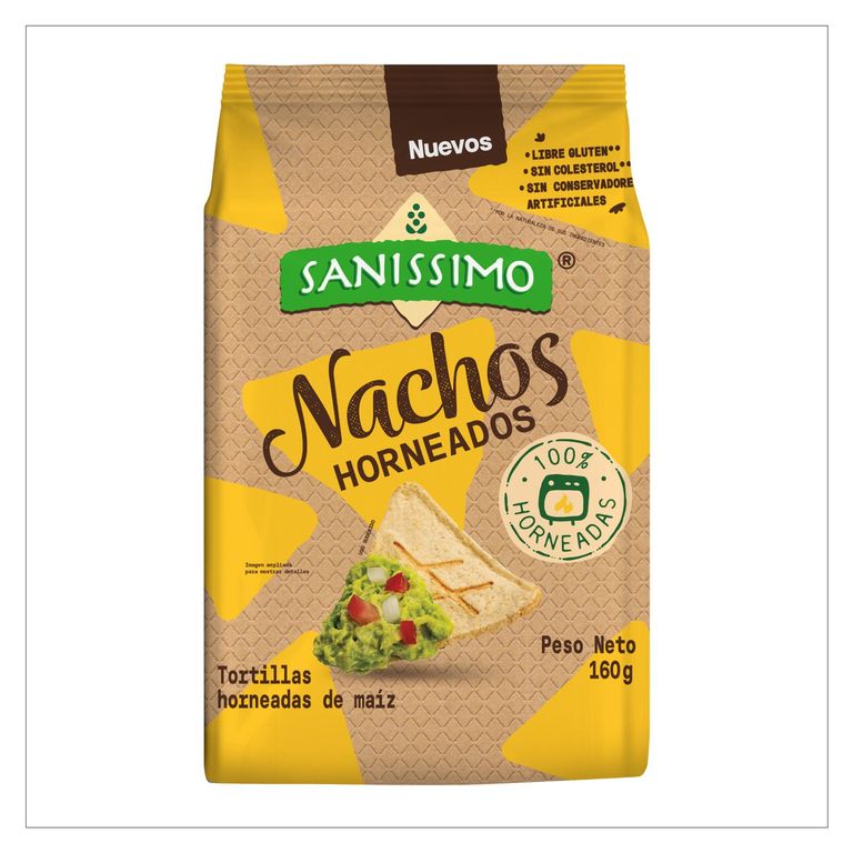 Nachos Sanissimo Clásico Bolsa 160 g