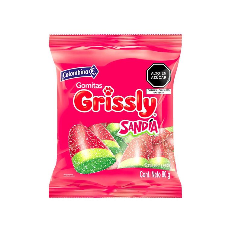 Gomitas Grissly Sandía Bolsa 80 g