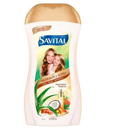 Shampoo Savital Multioleos Sábila Botella 510 mL