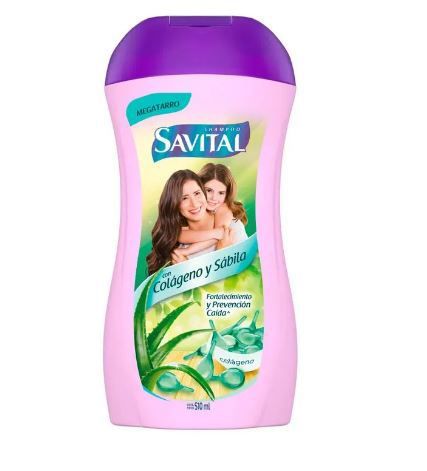 Shampoo Savital Colágeno Sábila Botella 510 mL
