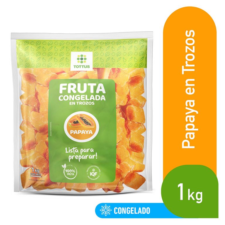 Papaya Congelada en Trozos Tottus Bolsa 1 Kg