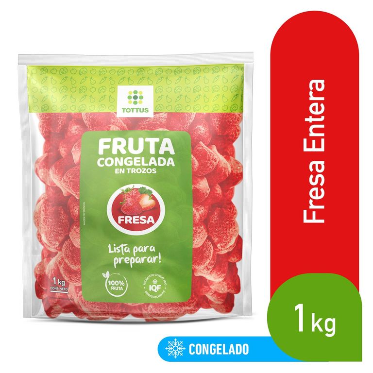 Fresa Congelada en Trozos Tottus Bolsa 1 Kg