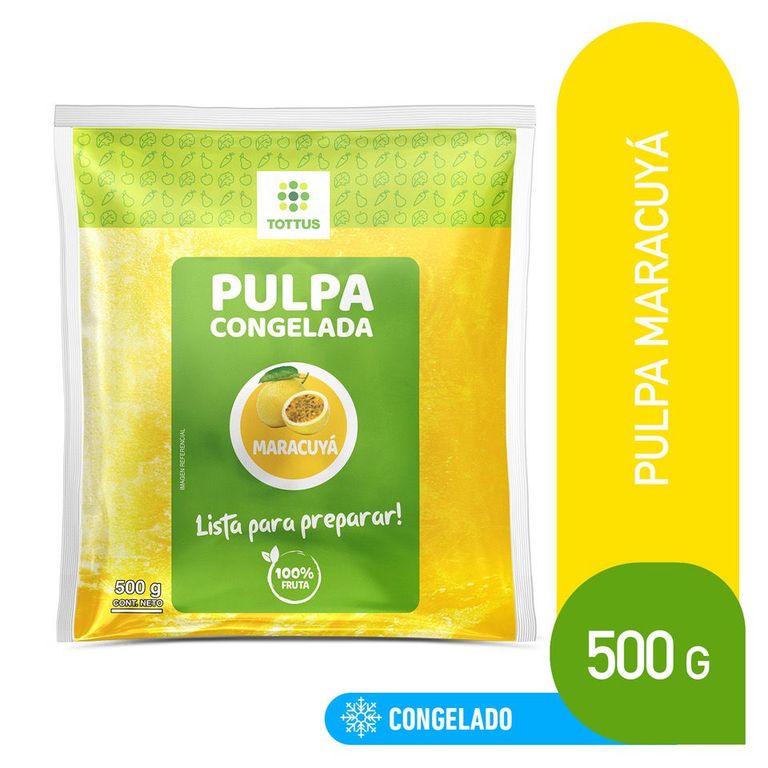 Pulpa de Maracuyá Congelada Tottus Empaque 500 g
