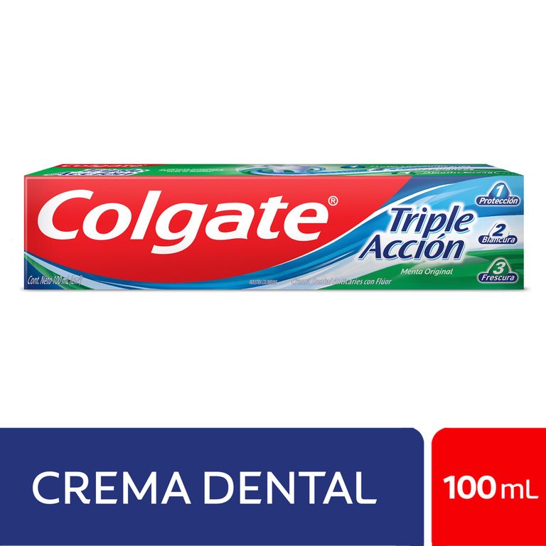 Crema Dental Colgate Triple Acción Menta Caja 100 mL