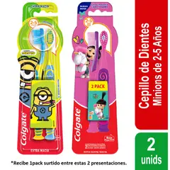 COLGATE - Cepillo Dental Niños Agnes Fluffy Pack 2 Und