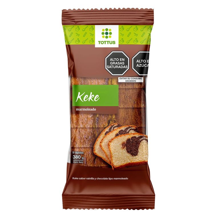 Keke Marmoleado Tottus Bolsa 380 g