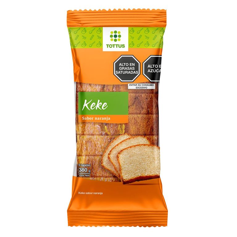 Keke Naranja Tottus Bolsa 380 g