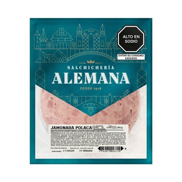 Jamonada Polaca Salchichería Alemana Empaque 200 g
