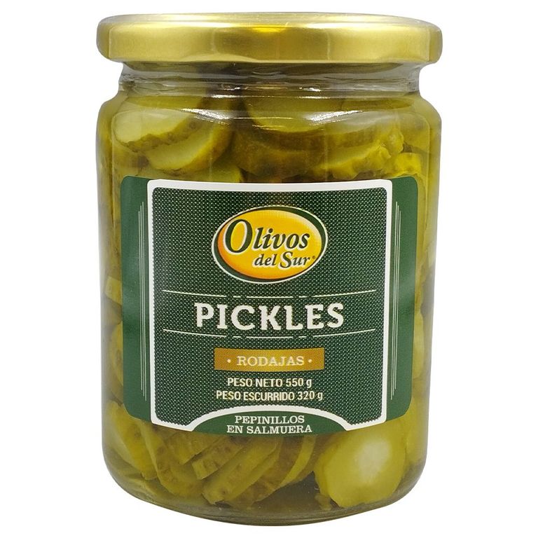Pickles en Rodajas Olivos del Sur Pote 520 g