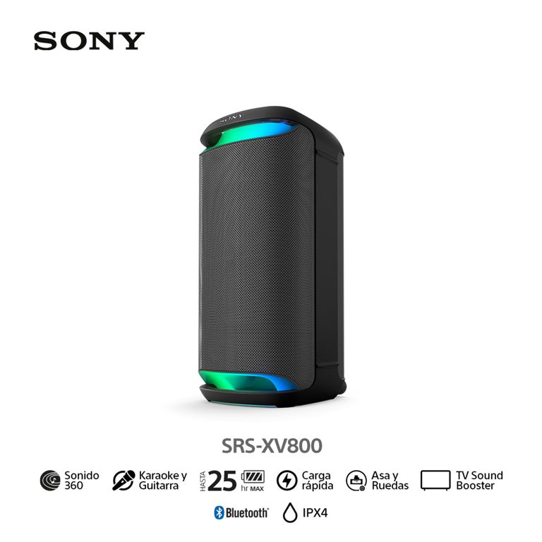 Sony Parlante Bluetooth SRS-XV800 para fiestas Mega Bass