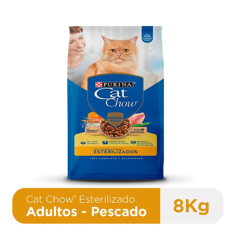 Alimento Seco Gatos Esterilizados Cat Chow Bolsa 8 Kg